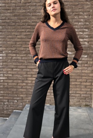 Black flare pants BUZZ with side pockets